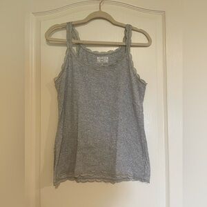 Converse grey lace tank top​​​​​​​